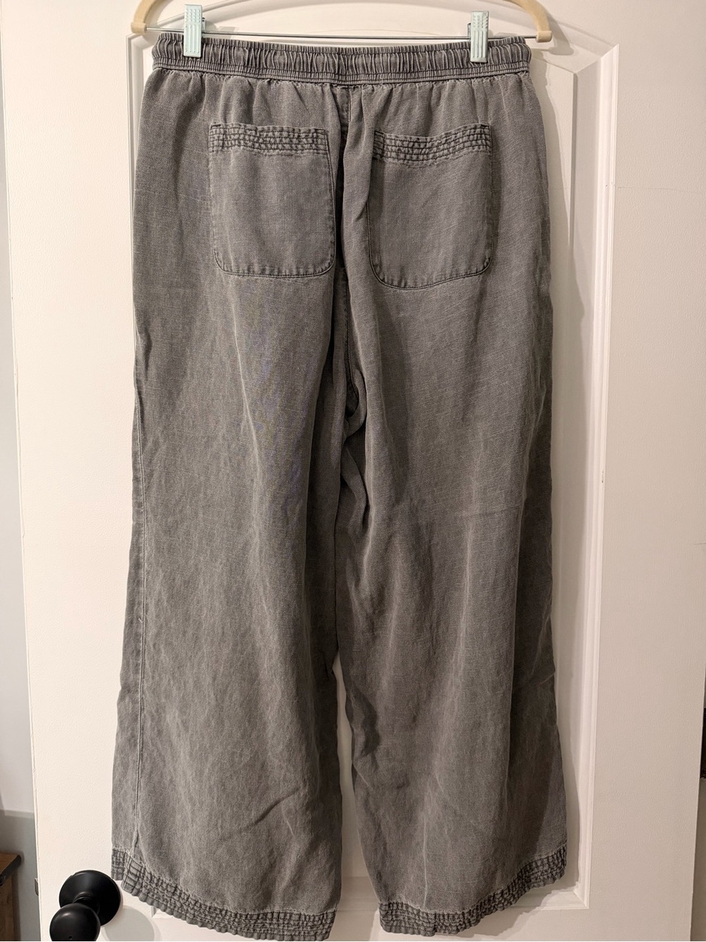 Joie Gray Wide-Leg cropped pants - Picture 5 of 6